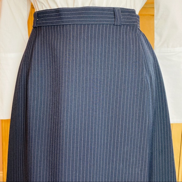 Vintage 70’s/80’s Alex Colman Pinstripe Wrap Skirt - Picture 4 of 14